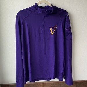 Purple Long Sleeve Running Shirt with Logo